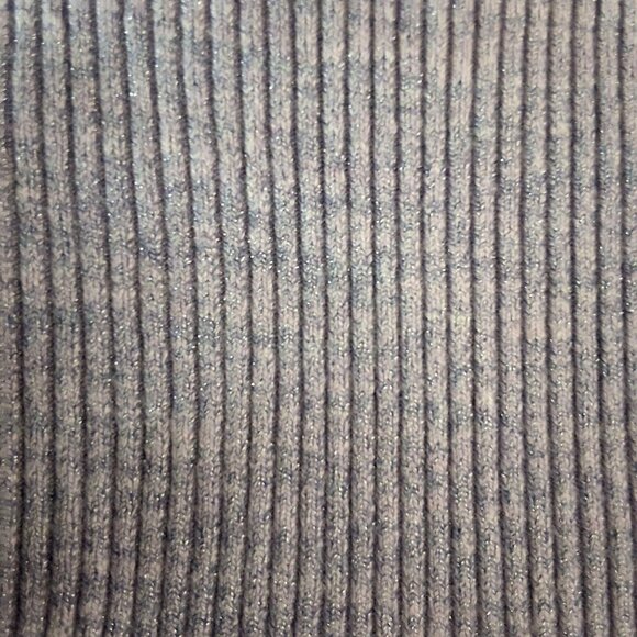 Anthropologie Lavender Sparkle Mock-Neck Open-Back Lace-Up Sweater S Soft Girl - Picture 8 of 9